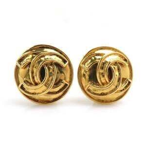 Chanel Cc Logo Clip-On Earrings Gold- #244037C64B